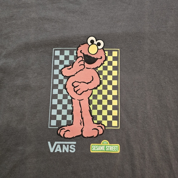 Vans Sesame Street Elmo Lizzie Armanto Graphic T Shirt Large Skate Tee - Picture 2 of 4